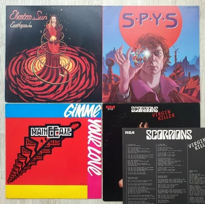 Hard Rock Lot of 4 LP Electric Sun Scorpions Maineeaxe S·P·Y·S - Image 1 of 4