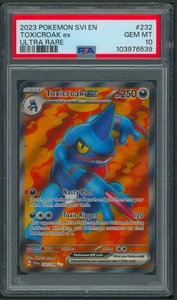 Pokémon Scarlet And Violet Toxicroak ex Full Art 232/198 PSA 10 - Picture 1 of 2
