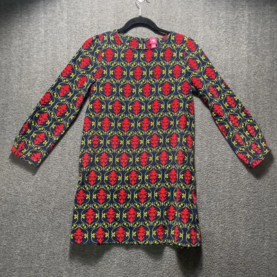 Vestido J Caqui Med 8-10 Niña Navidad Vacaciones Pana Rojo Azul Verde Midi LS Foto 1 de 4