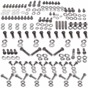 Motors SBC 350 Small Block for Chevy Stainless Steel Engine Bolt Kit neu - Picture 1 of 12