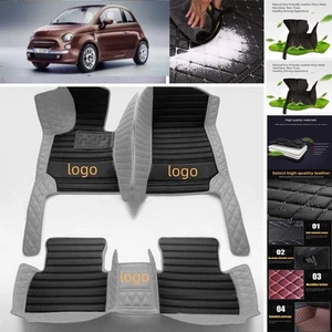 For Fiat 500 Car Floor Mats Luxury Waterproof Pads Liner Auto Rug - Imagen 1 de 34