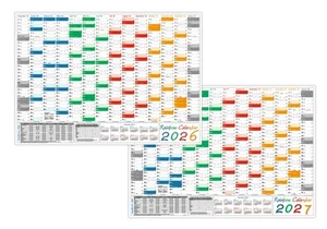 Rainbow Wandkalender DIN A2 2026 + 2027 gefaltet Wandplaner (420x594mm) - Bild 1 von 7