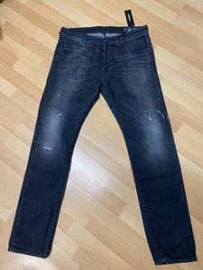 NWT MEN DIESEL AKEE PATCH STRETCH DENIM 0683Q DARK GREY REGULAR SLIM W32 L32 H7 - Picture 1 of 9
