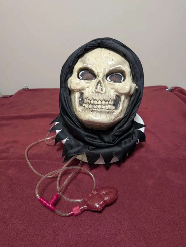 Vtg Halloween Mask Bleeding Skull Two Layer Blood Flow Down Face - Image 1 of 4