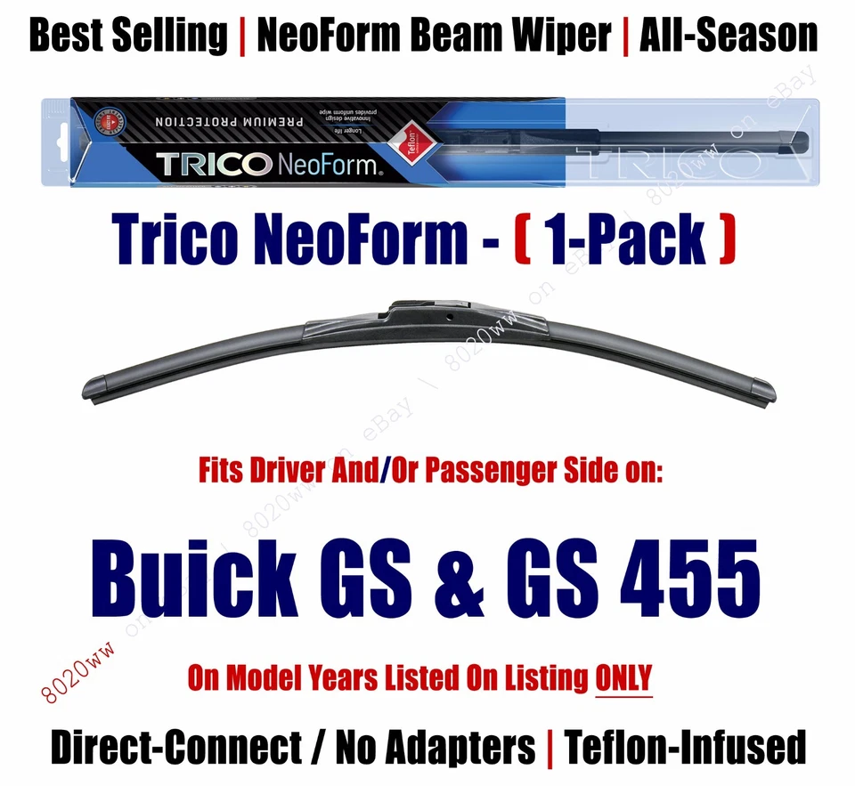 Limpiaparabrisas Super Premium NeoForm cantidad 1 se adapta a Buick GS & GS 455 - 16160 1970-1972 Foto 1 de 1