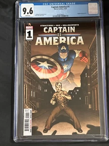 Captain America #1 Marvel Comics 2023 CGC 9.6 White Pages Straczynski - Picture 1 of 3