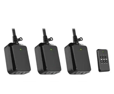 Defiant 3-Pk Wireless Indoor/Outdoor Remote Control Switch with 3 Receivers 🆕 - Image 1 of 2