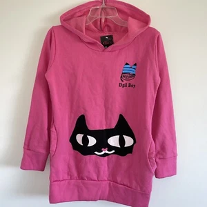 Women's Pink Cozy Fleece Relaxed Fit Hooded Pullover Sweatshirts Size S/M NEW - Picture 1 of 4