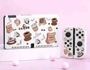 Nintendo Switch Oled, Coffee Design Case & Shell, Joy-Con Covers, Stylish Gamers - Picture 1 of 10
