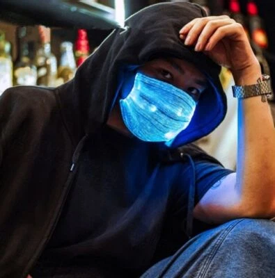 Mundmaske LED Mund-Nasen-Maske mit Licht-Effekten - Bild 1 von 4