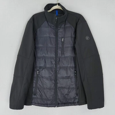 Chaqueta cortavientos informal acolchada negra grande Calvin Klein para hombre al aire libre Foto 1 de 4