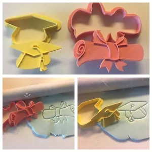Laurea Pergamena Tocco Cappello Laurea Formine Biscotti Cookie Cutter 9cm - Bild 1 von 1