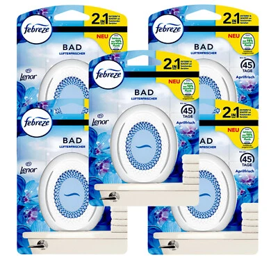 5 Febreze Lufterfrischer Bad u. WC Raumduft Duftspender  - Aprilfrisch - - Bild 1 von 2