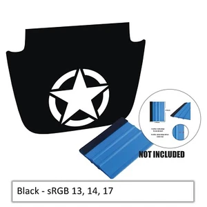 Alpha Romeo Military Star Blackout Hood Vinyl Decal For JL/JLU/JT Sport/Sahara - Bild 1 von 7