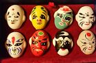 Chinese Opera Mask Miniatures - Set of 8 - Hand Painted