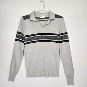 Vtg Sears Sweater Mens S Knitted Eclectic Colorblock Normcore Everyday Heritage - Picture 1 of 13