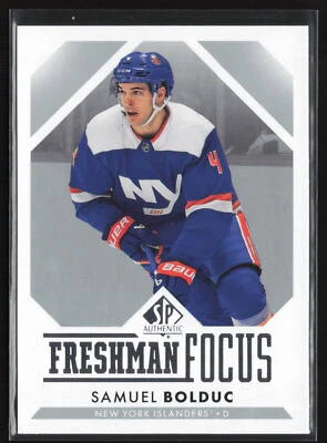 Samuel Bolduc 2023-24 SP Authentic Freshman Focus #FF-38 New York Islanders - Image 1 of 2