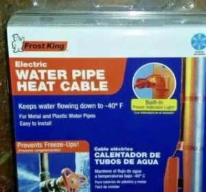 NEW! Frost King 3-7 FtElectric Water Pipe Heat Cable Kit, Freeze Preventer HC06 - Picture 1 of 1