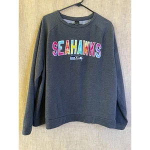 NFL Seahawks Sweatshirt Tie Dye Graphic Pullover Crewneck Top, Gr. XL - Bild 1 von 3