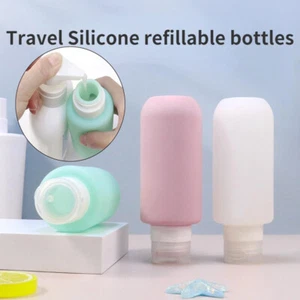 Refillable Bottle Silicone Travel Size Shampoo Container Lotion Squeeze Tube - Picture 1 of 16