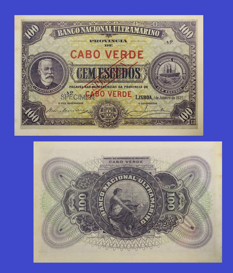 Muestra CABO VERDE 100 ecsudo 1921 - Copia Foto 1 de 1