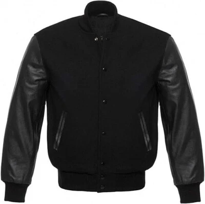 Varsity Bomber Letterman High Quality Wool & Real Cowhide Leather Sleeves Jacket - Image 1 of 3