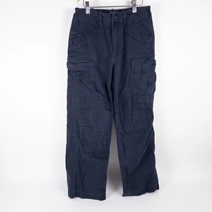 Polo Ralph Lauren Cotton Cargo Pants Navy Blue Kids Size 12 - Picture 1 of 10