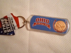 Ohio The Buckeye State doppelköpfiger Glückspfennig Schlüsselanhänger Souvenir - Bild 1 von 2