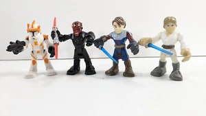 Lot of 4 Hasbro 2.5" Star Wars Galactic Heroes Jedi Force Figures Toys - Picture 1 of 11