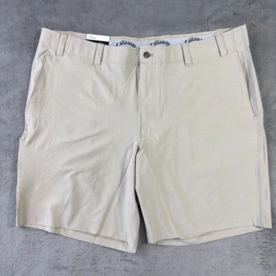 Callaway Performance Golf Shorts Mens 42 Beige Opti-Dri Stretch Media Pocket NWT - Image 1 of 4