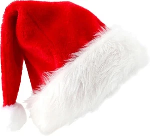 Christmas Santa Claus Cap Adult Christmas Holiday Hat Thickened Santa Claus Hat - Picture 1 of 12