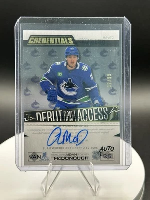 2023-24 Uppe4 Deck Credentials Debut Ticket Acetate Auto AIDAN McDONOUGH /99 - Image 1 of 2