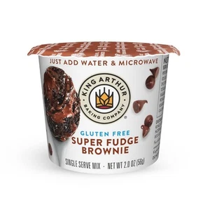 King Arthur Gluten-Free Single Serve Super Fudge Brownie Mix Gluten-Free Non-... - Picture 1 of 7