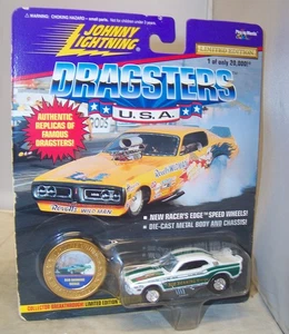 1:64 JOHNNY LIGHTNING DRAGSTERS USA FUNNY CAR BOB BANNING DODGE CHALLENGER 32301 - Picture 1 of 2