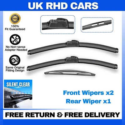 Front and Rear Windscreen Wipers For Peugeot Ion 2010-2024 28"12" - Image 1 of 4