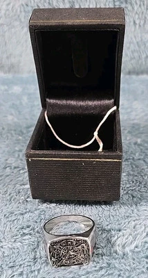 🔥Anillo Bombero Bombero Hombre Plateado Con Rojo Talla 10? Bonito Foto 1 de 4