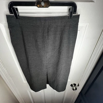 Catherine Malandrino Mujer’s 10 Gris Carbón Traje Lápiz Falda M Ranura Media Foto 1 de 4