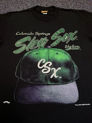 Vintage Colorado Springs Sky Sox Shirt Nutmeg Size Large 90's - Image 1 of 4