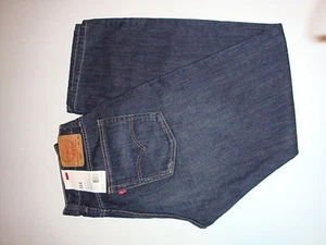 LEVI'S 514 RELAXED STRAIGHT JEANS Dark Blue 42X32 NEW - Picture 1 of 3