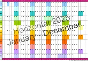 2025 YEAR WALL PLANNER Office Organiser Event Planner A3 A2 A1 A0 Jan - Dec - Picture 1 of 8