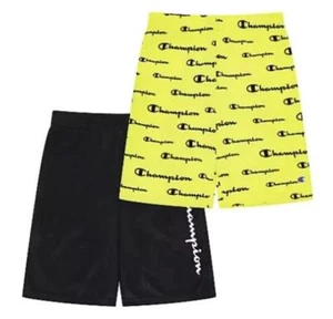 NEW! BOYS CHAMPION 2 PK QUICK DRY PULL ON STRETCH SHORT! UPF 30! VARIETY SZ/CLR - Picture 1 of 5