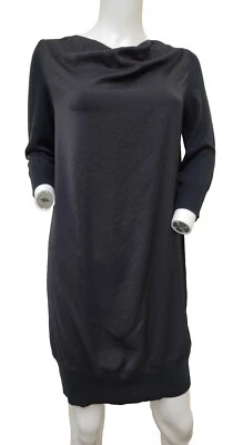 United Colors of Benetton Black Wool Blend 3/4 Sleeve Above Knee Dress - Image 1 of 4