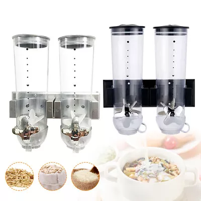 Müslispender Wandmontage Cerealienspender Doppel Cornflakes Spender Behälter 3L - Bild 1 von 4