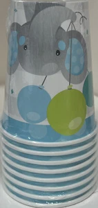 It’s A Boy Elephant Boy Cups 8 Count - Picture 1 of 2