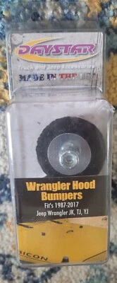 NEW Daystar Hood Bumpers for 87-17 Jeep Wrangler # KJ71051BK NIB made in USA - Image 1 of 4