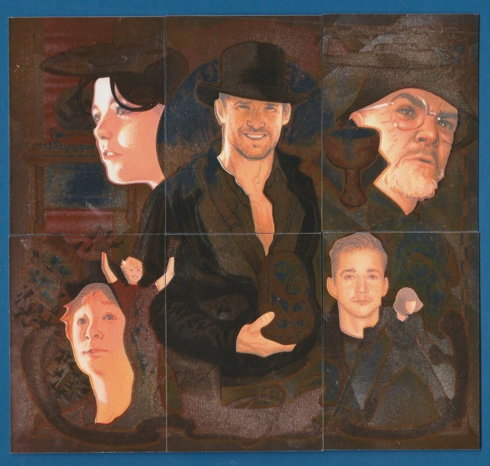 INDIANA JONES Masterpieces Topps 2008 ETCHED FOIL Puzzle Cards Sub-Set  #1-6 - Image 1 of 1