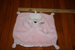 HTF Gund baby girl security blanket pink bunny knotted corners - Picture 1 of 3