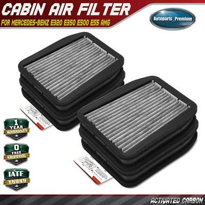 4 воздушных фильтра для салона с угольными материалами для Mercedes-Benz E320 E350 E500 E55 AMG - Изображение 1 из 4