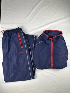 Vintage FUBU Sport Track Suit Mens XXL Jacket and Pants Red Blue Streetwear EUC - Picture 1 of 20