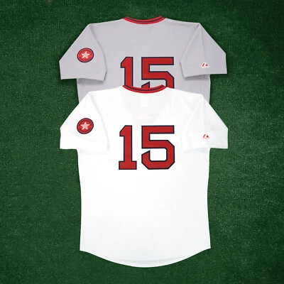 Dustin Pedroia 1976 Boston Red Sox Cooperstown Home Road Throwback Jersey - Image 1 of 2